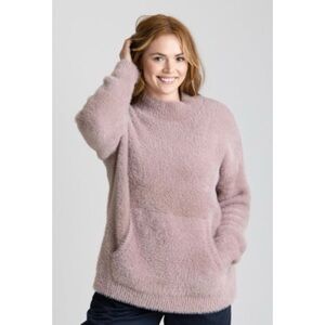 Mersea Chalet Mockneck Sweater Dusty Pink Soft Cozy Fuzzy Minimal Pullover